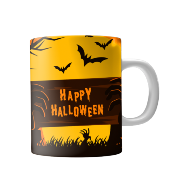 Taza blanca sublimada diseño Halloween - Imagen 4